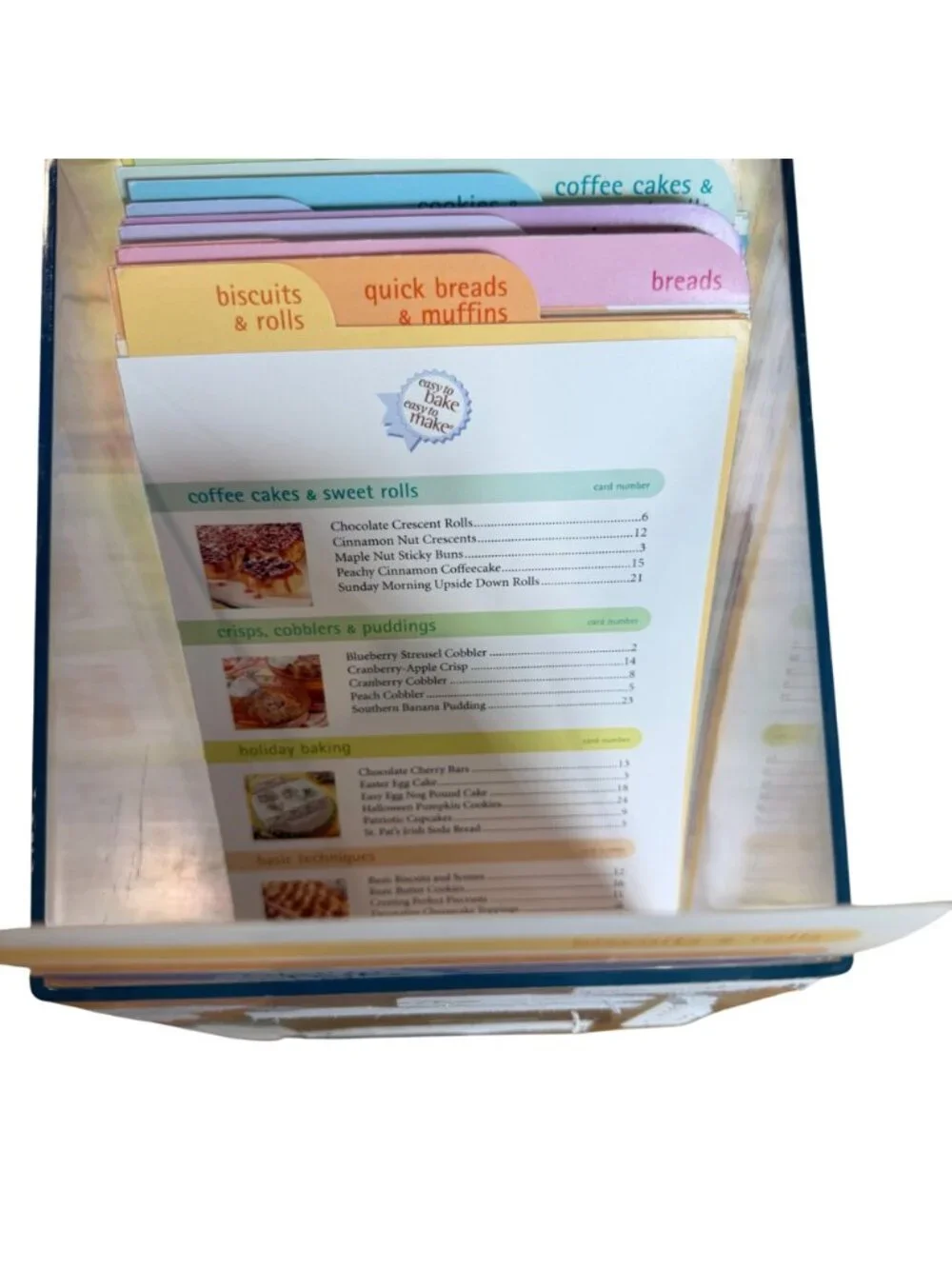 Easy To Bake Easy To Make 111 Recipe Cards Collection Plastic Case Categories